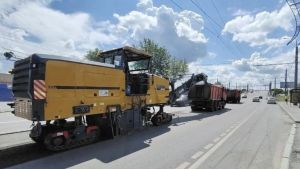 В Пензе на улице Баумана ремонтируют проезжую часть