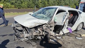 Опубликованы фото с места аварии с пострадавшим на трассе в Пензенской области