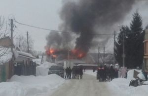 В пензенской Терновке сгорел дом
