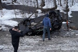 В Пензе нашли перевернувшийся автомобиль без пассажиров